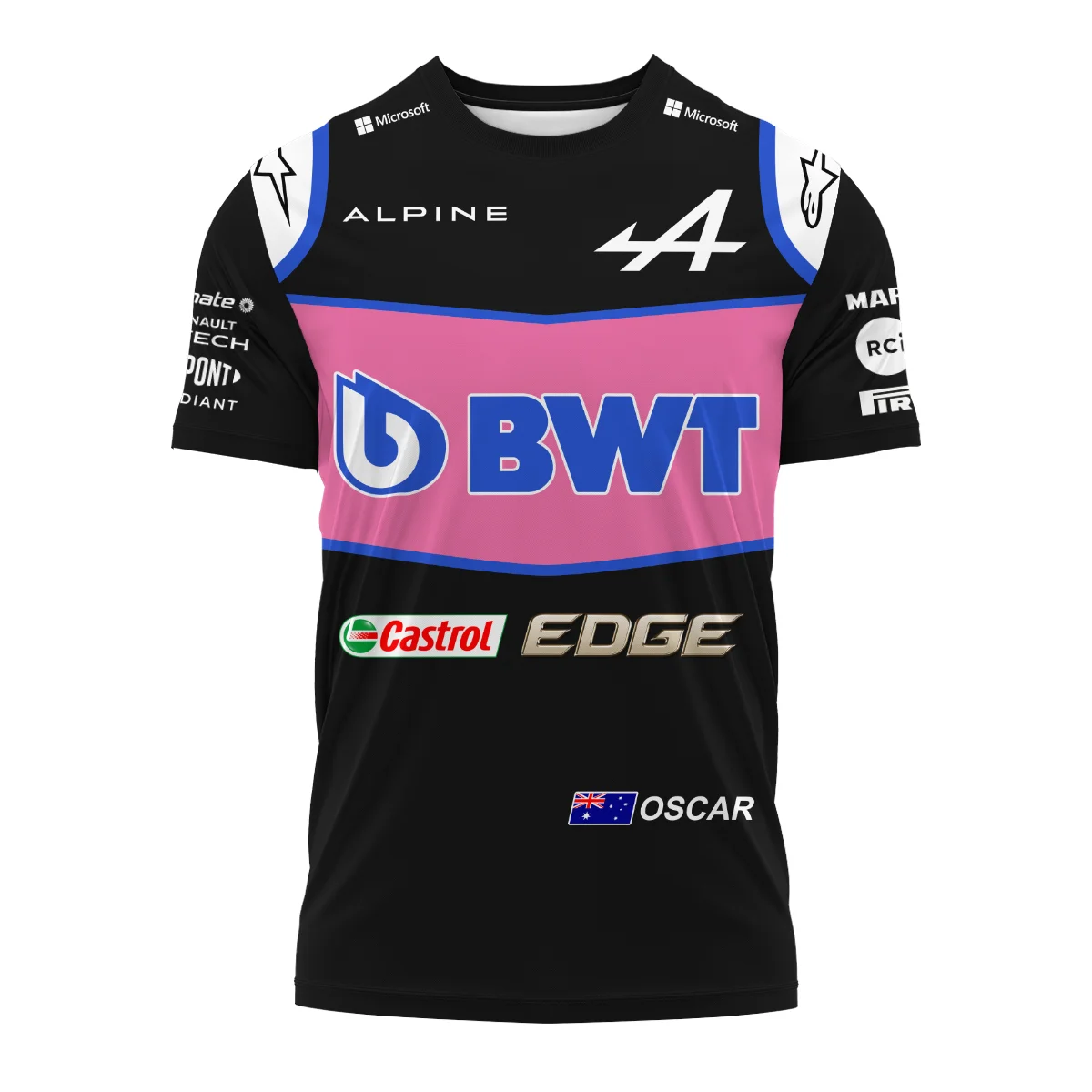 2022 Oscar Piastri Racing Suit Alpine F1 T-Shirt BLVAOP150825A8TS - Image 2