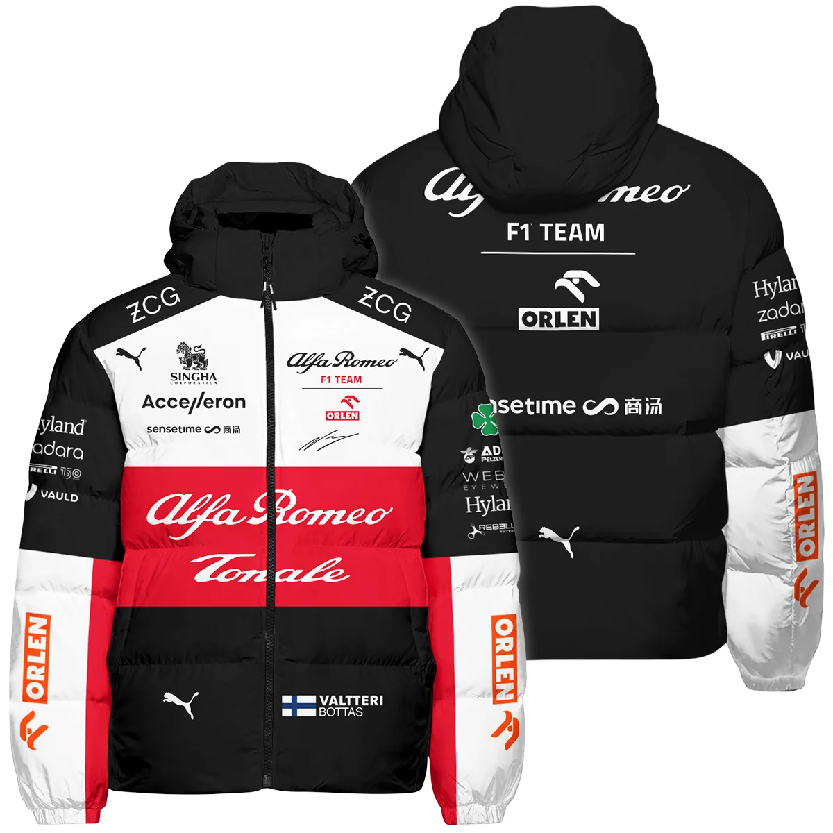 2022 Valtteri Bottas Racing Suit Alfa Romeo F1 Down & Puffer Jackets Unisex Motorsport Apparel BLVAVB130925A6HCJ