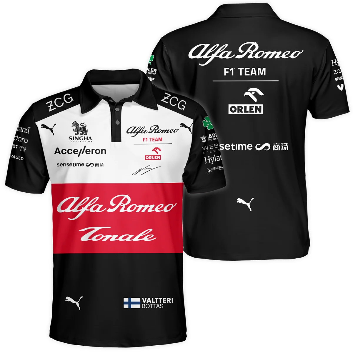 2022 Valtteri Bottas Racing Suit Alfa Romeo F1 Polo Shirt Unisex Motorsport Apparel BLVAVB130925A6PL