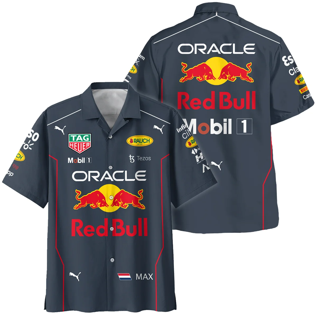 2022 WDC Max Verstappen Racing Suit Red Bull Racing F1 Hawaiian Shirt Unisex Motorsport Apparel BLVAMV281125A1HW