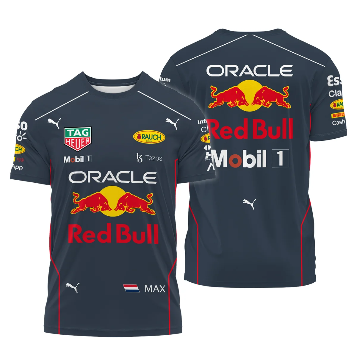 2022 WDC Max Verstappen Racing Suit Red Bull Racing F1 T-Shirt Unisex Motorsport Apparel BLVAMV281125A1TS