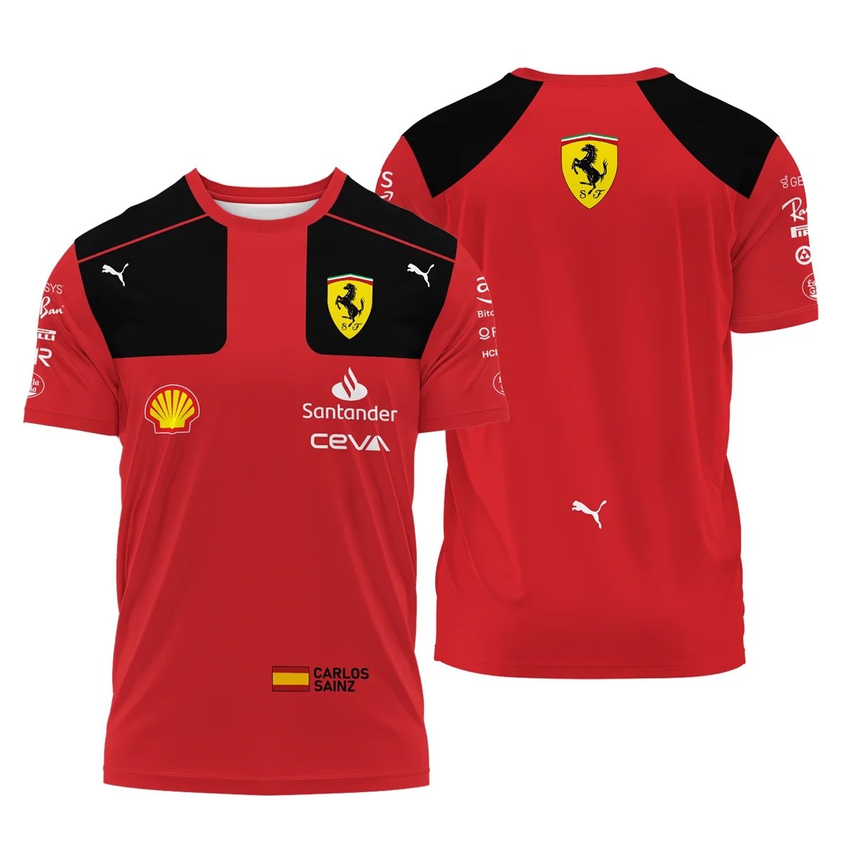 2023 Carlos Sainz Racing Suit Ferrari F1 T-Shirt Unisex Motorsport Apparel BLVACS190825A10TS