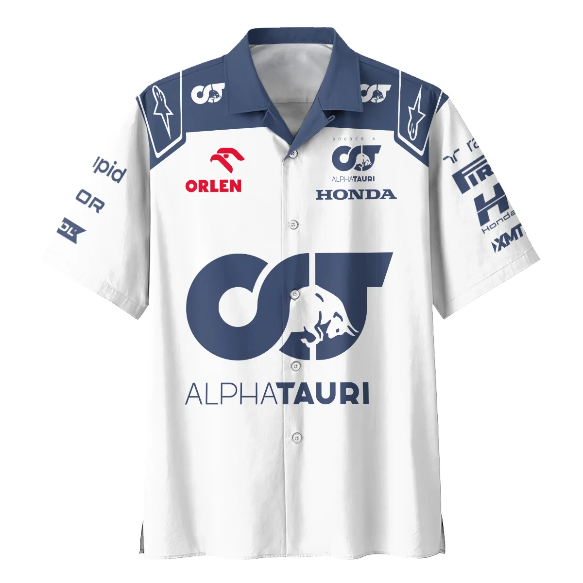 Alternative view of 2023 Daniel Ricciardo Scuderia AlphaTauri Race Suit Hawaiian Shirt BLVA180725A05HW