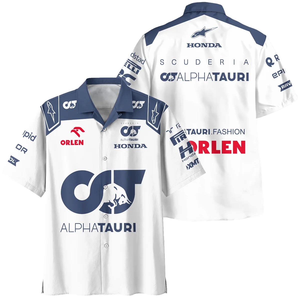 2023 Daniel Ricciardo Scuderia AlphaTauri Race Suit Hawaiian Shirt BLVA180725A05HW