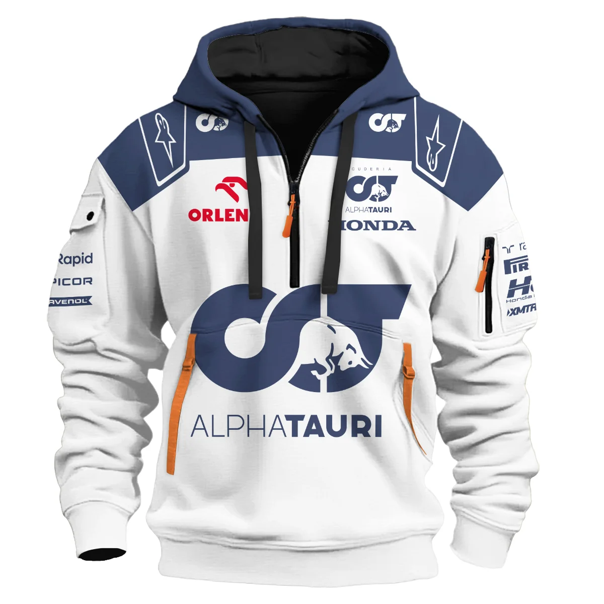 Alternative view of 2023 Daniel Ricciardo Scuderia AlphaTauri Race Suit Hoodie Half Zipper BLVA180725A05HDF