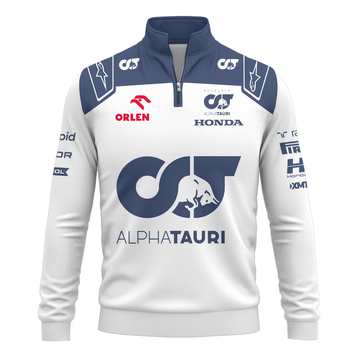 Alternative view of 2023 Daniel Ricciardo Scuderia AlphaTauri Race Suit Quarter-Zip Sweatshirt BLVA180725A05QZS