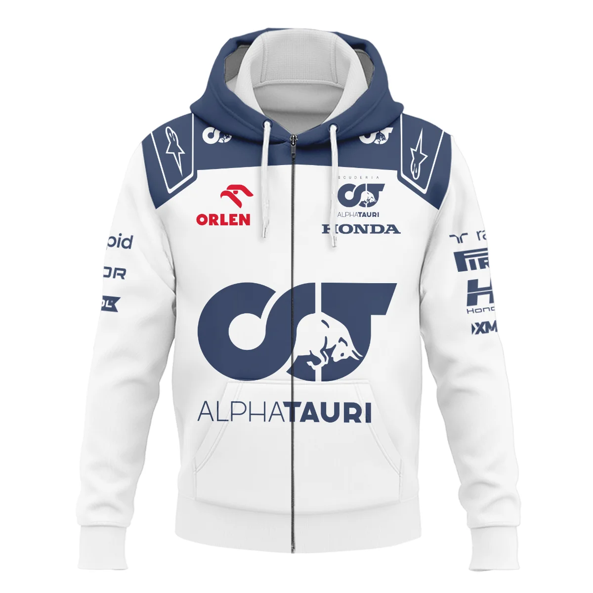 Alternative view of 2023 Daniel Ricciardo Scuderia AlphaTauri Race Suit Zipper Hoodie BLVA180725A05ZHD