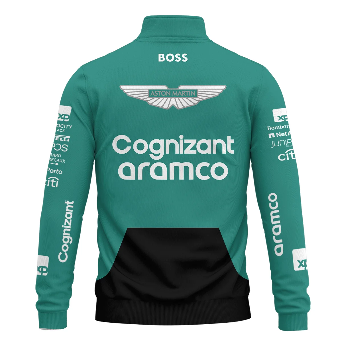 2023 Fernando Alonso Racing Suit Aston Martin F1 Quarter-Zip Sweatshirt BLVAFA030925A10QZS - Image 3