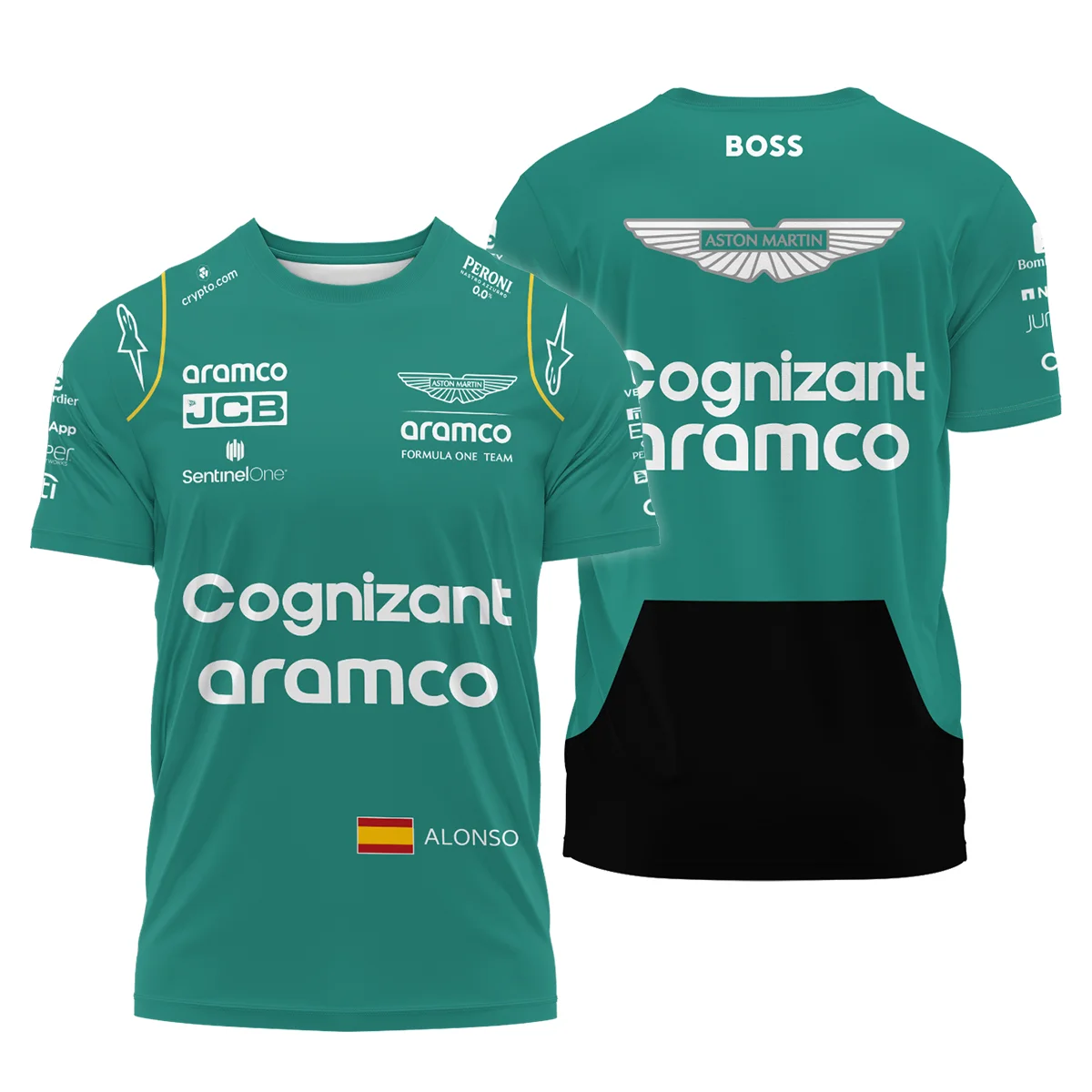 2023 Fernando Alonso Racing Suit Aston Martin F1 T-Shirt BLVAFA030925A10TS