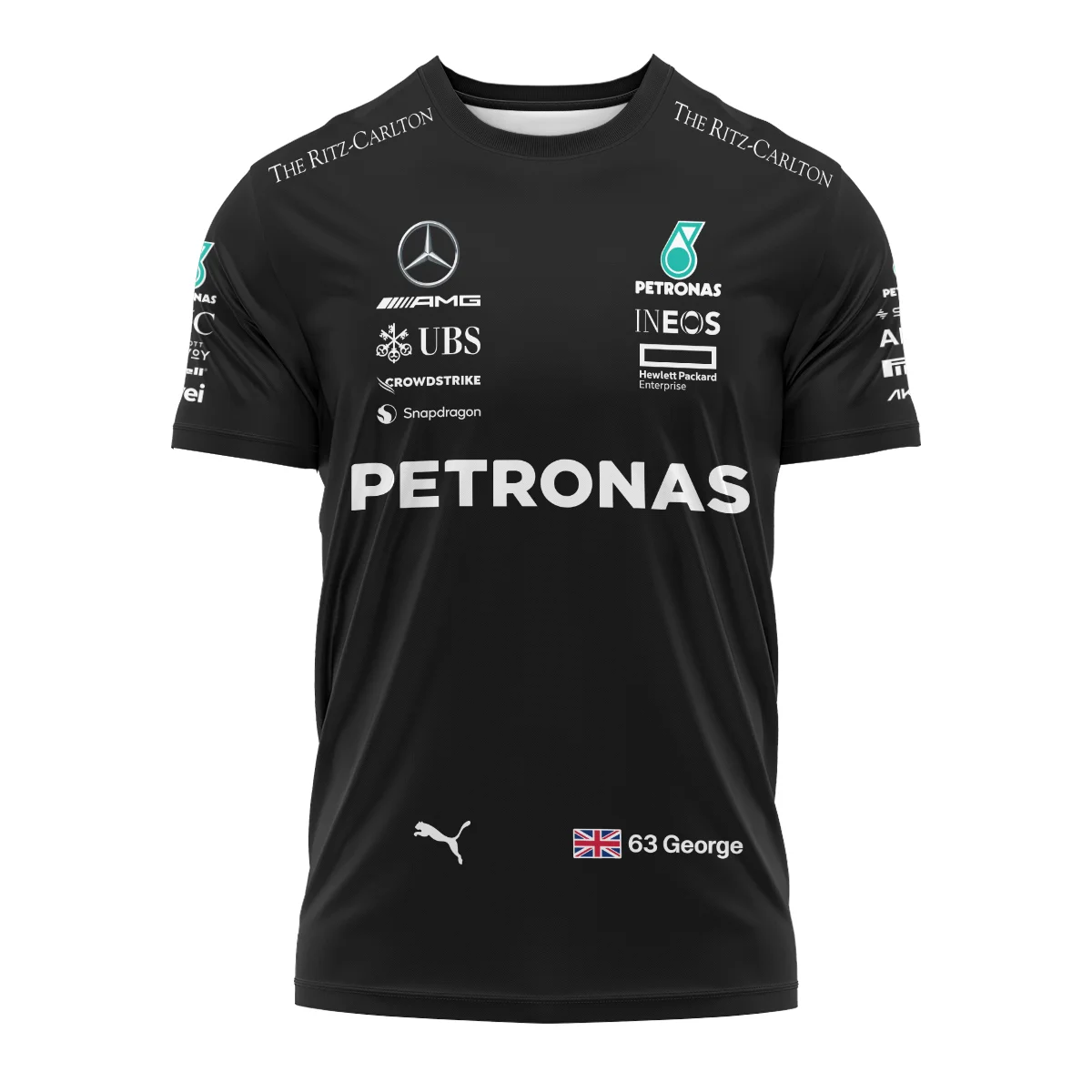 2023 George Russell Racing Suit Mercedes F1 T-Shirt BLVAGR080925A2TS - Image 2