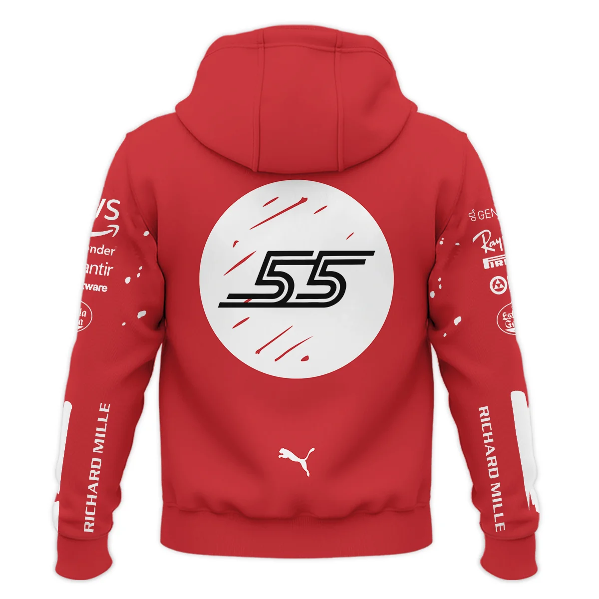 2023 Las Vegas GP Carlos Sainz Racing Suit Ferrari F1 Zipper Hoodie BLVACS190825A4ZHD - Image 3