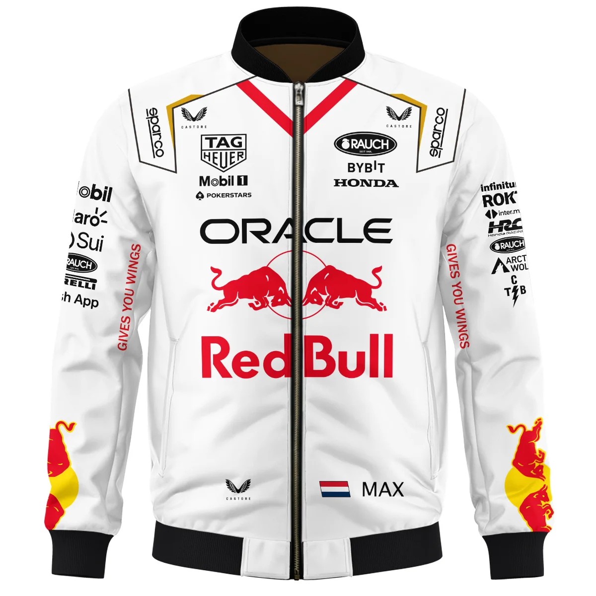 2023 Las Vegas GP Max Verstappen Racing Suit Red Bull Racing F1 Bomber BLVAMV281125A3BB - Image 2
