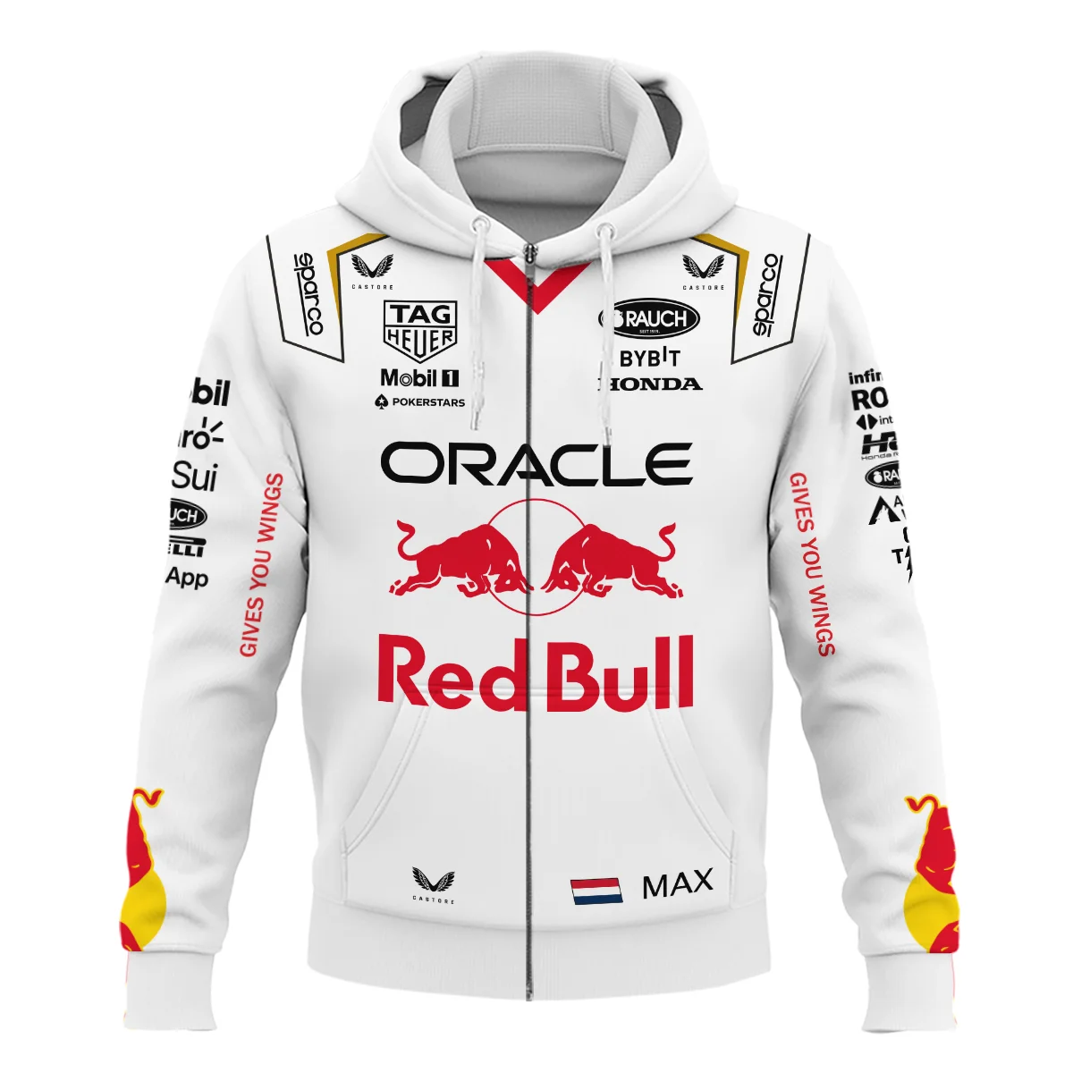 2023 Las Vegas GP Max Verstappen Racing Suit Red Bull Racing F1 Zipper Hoodie BLVAMV281125A3ZHD - Image 2