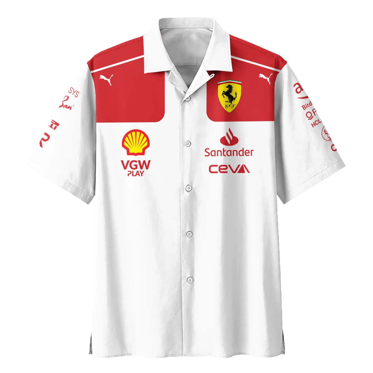 2023 Monaco GP Charles Leclerc Racing Suit Ferrari F1 Hawaiian Shirt BLVACL260825A3HW - Image 2