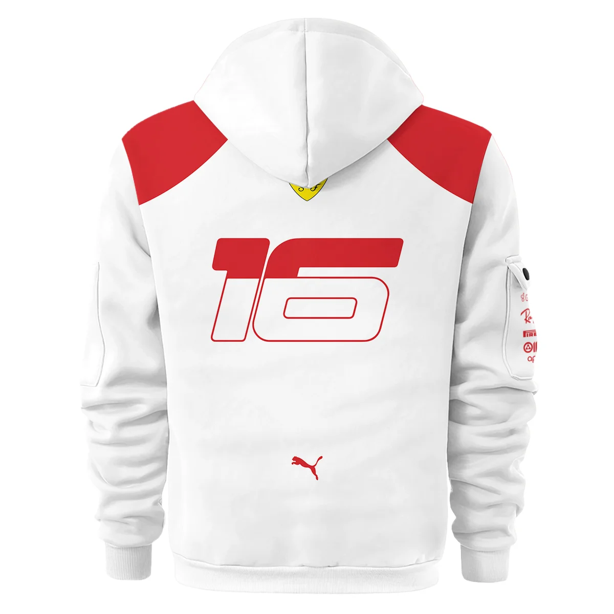 2023 Monaco GP Charles Leclerc Racing Suit Ferrari F1 Hoodie Half Zip BLVACL260825A3HDF - Image 3