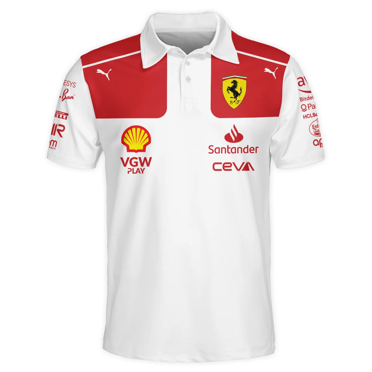 2023 Monaco GP Charles Leclerc Racing Suit Ferrari F1 Polo Shirt BLVACL260825A3PL - Image 2