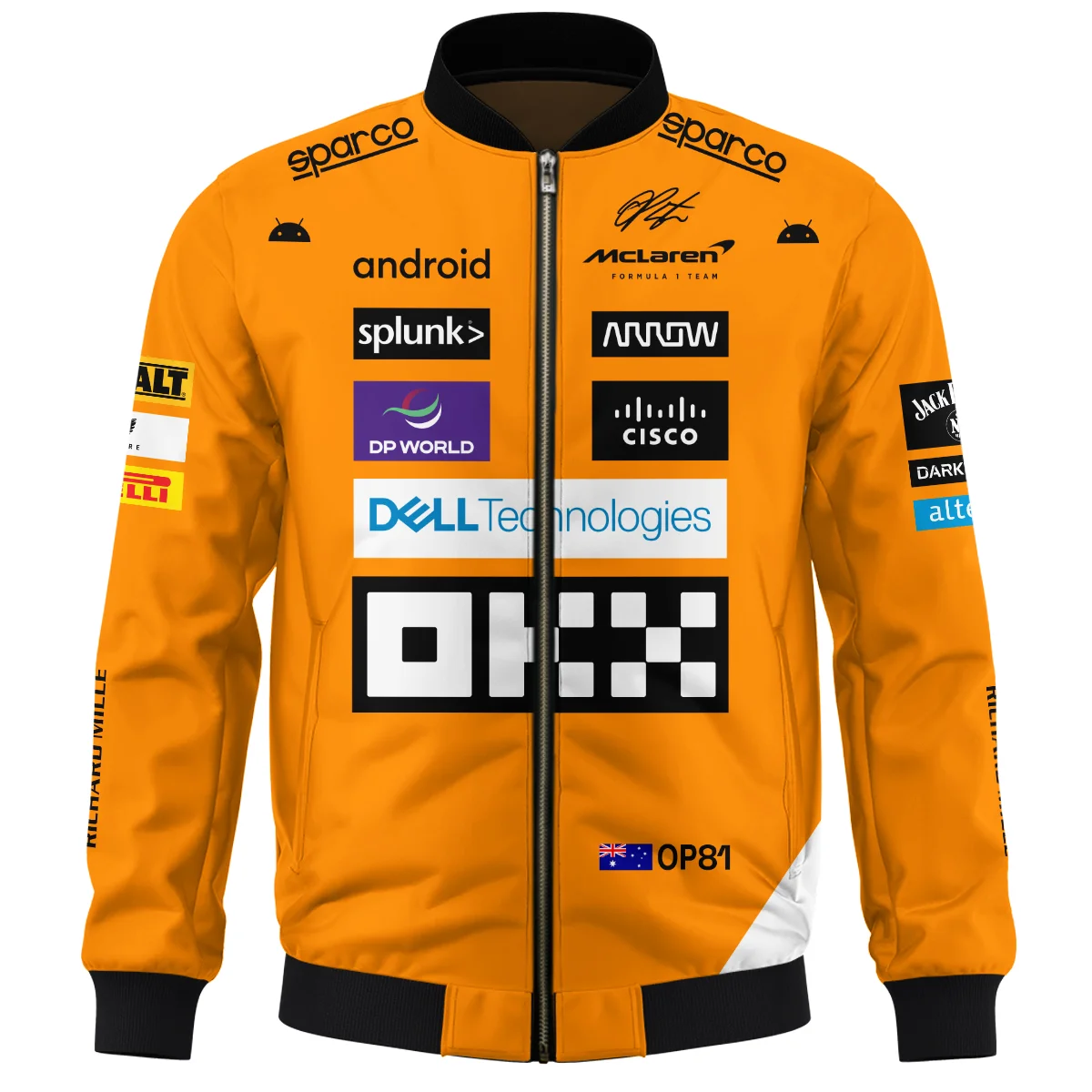 2023 Oscar Piastri Racing Suit McLaren F1 Bomber BLVAOP150825A1BB - Image 2