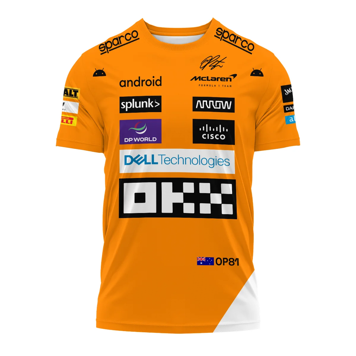 2023 Oscar Piastri Racing Suit McLaren F1 T-Shirt BLVAOP150825A1TS - Image 2
