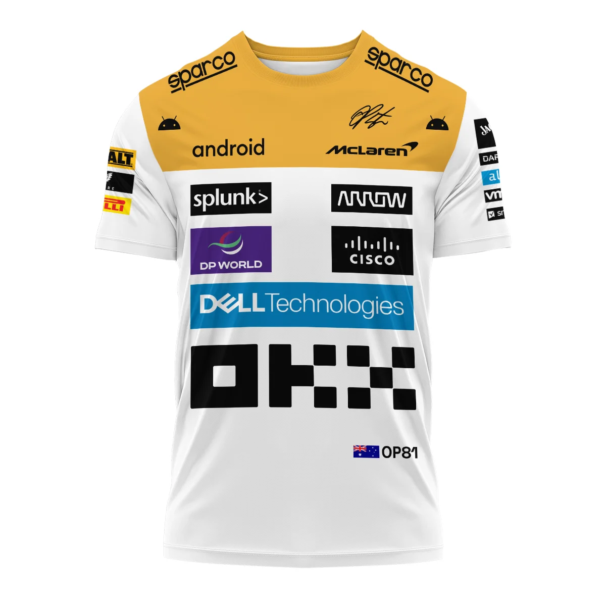 2023 Oscar Piastri Racing Suit McLaren F1 T-Shirt BLVAOP150825A2TS - Image 2