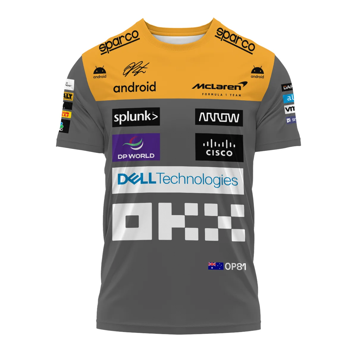 2023 Oscar Piastri Racing Suit McLaren F1 T-Shirt BLVAOP150825A3TS - Image 2