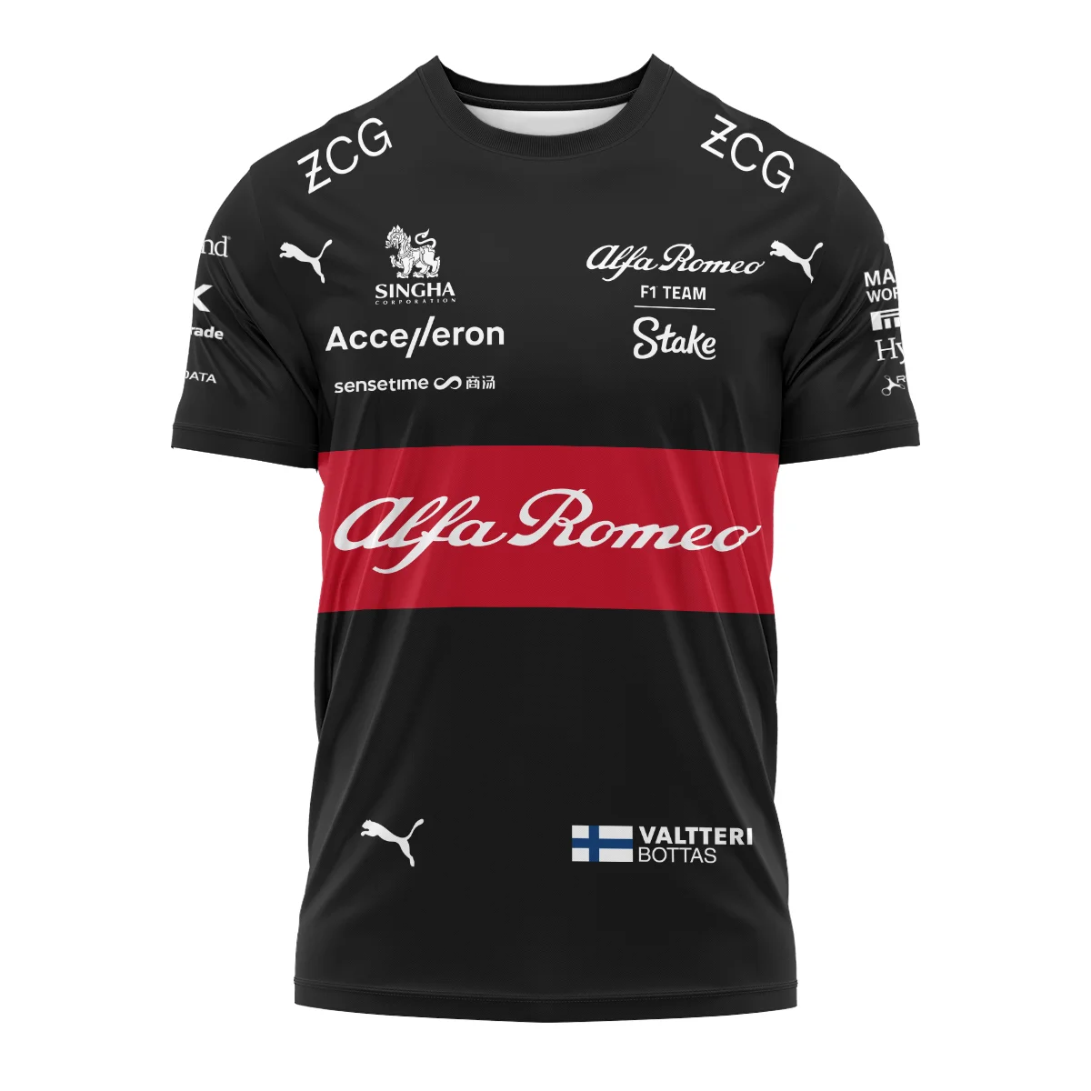 2023 Valtteri Bottas Racing Suit Alfa Romeo F1 T-Shirt BLVAVB130925A5TS - Image 2