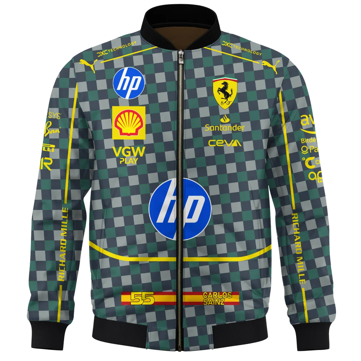 2024 Italian GP Carlos Sainz Racing Suit Ferrari F1 Bomber BLVACS190825A5BB - Image 2