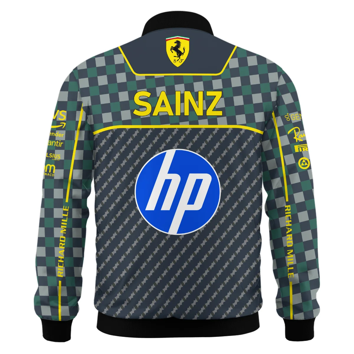 2024 Italian GP Carlos Sainz Racing Suit Ferrari F1 Bomber BLVACS190825A5BB - Image 3