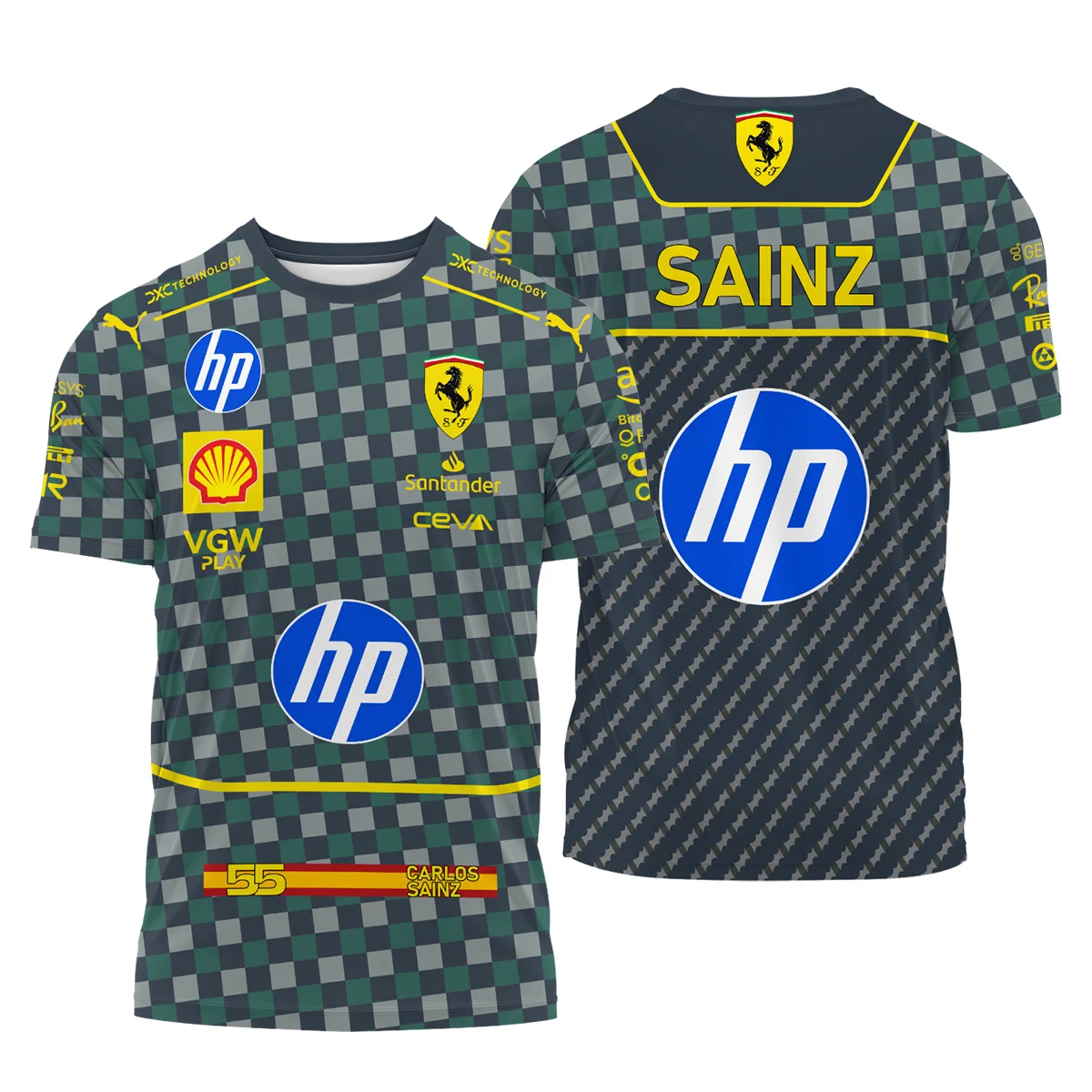 2024 Italian GP Carlos Sainz Racing Suit Ferrari F1 T-Shirt Unisex Motorsport Apparel BLVACS190825A5TS