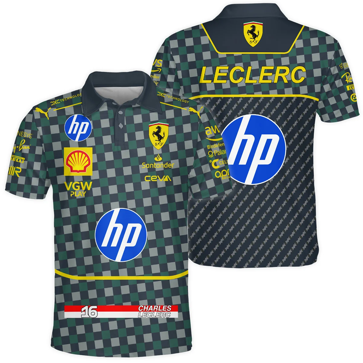 2024 Italian GP Charles Leclerc Racing Suit Ferrari F1 Polo Shirt Unisex Motorsport Apparel BLVACL190825A14PL