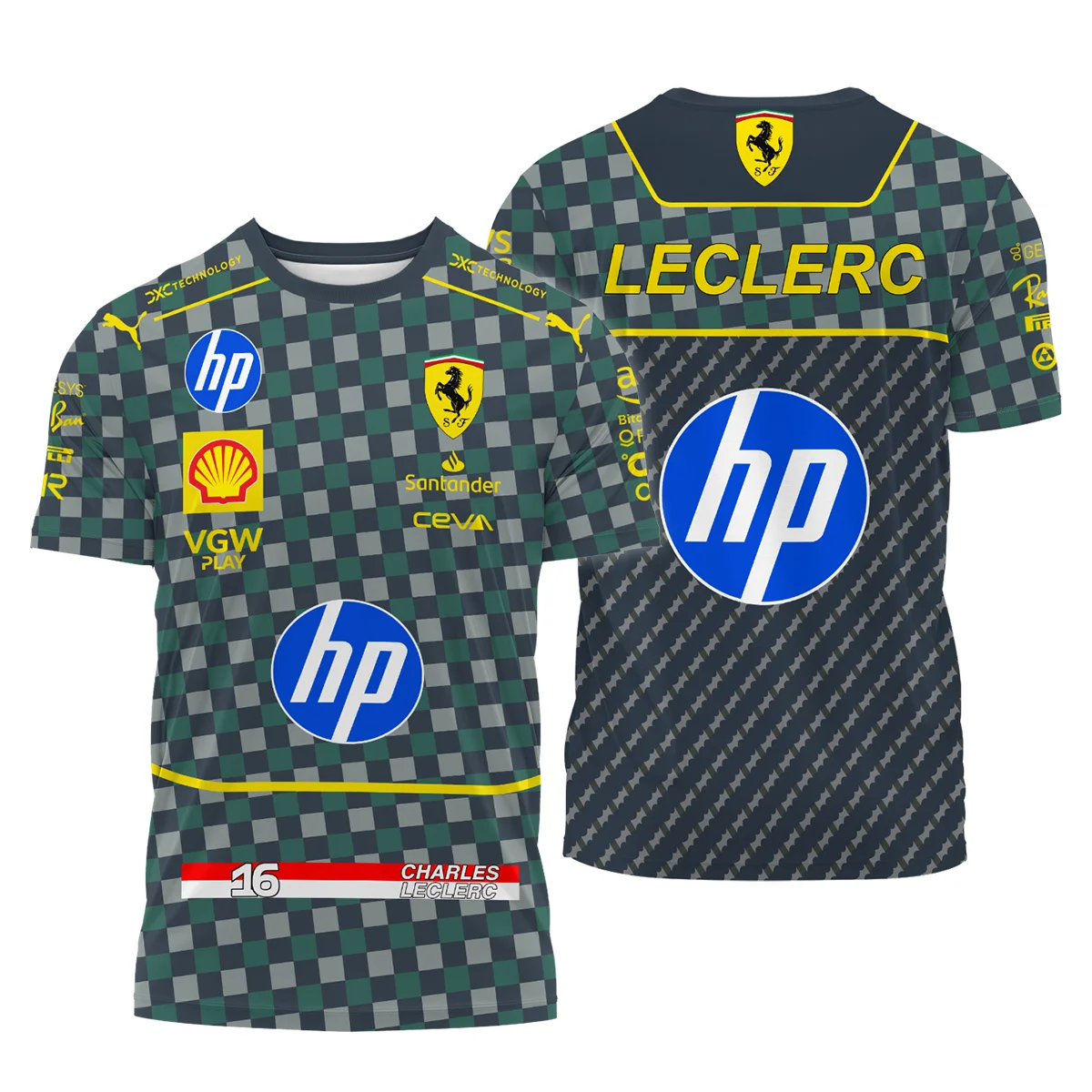 2024 Italian GP Charles Leclerc Racing Suit Ferrari F1 T-Shirt Unisex Motorsport Apparel BLVACL190825A14TS