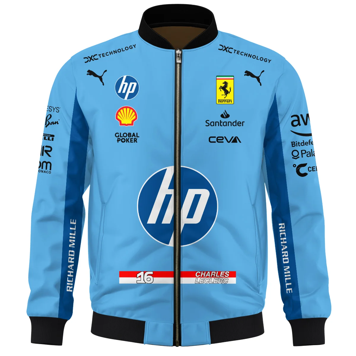 2024 Miami GP Charles Leclerc Racing Suit Ferrari F1 Bomber BLVACL190825A15BB - Image 2