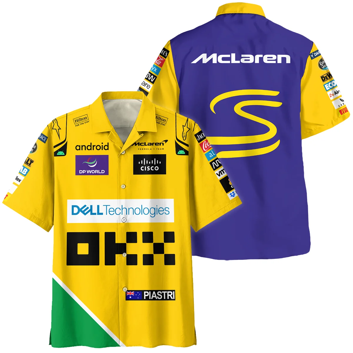 2024 Monaco GP Oscar Piastri Racing Suit McLaren F1 Hawaiian Shirt Unisex Motorsport Apparel BLVAOP150825A6HW