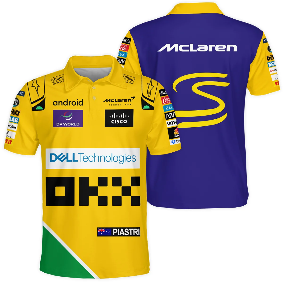 2024 Monaco GP Oscar Piastri Racing Suit McLaren F1 Polo Shirt Unisex Motorsport Apparel BLVAOP150825A6PL