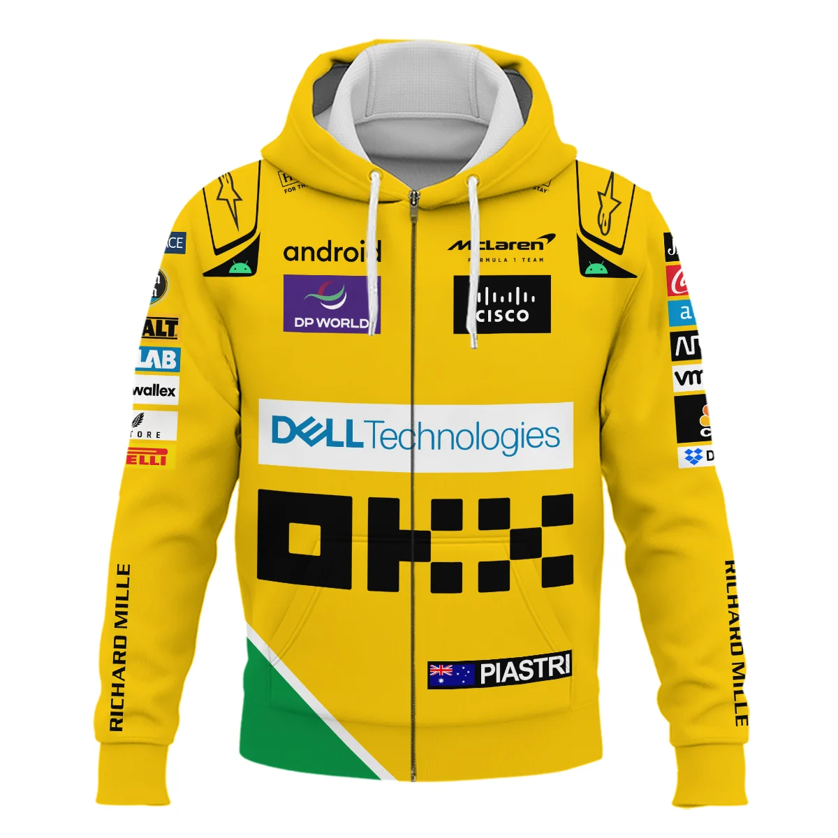 2024 Monaco GP Oscar Piastri Racing Suit McLaren F1 Zipper Hoodie Unisex Motorsport Apparel BLVAOP150825A6ZHD - Image 2