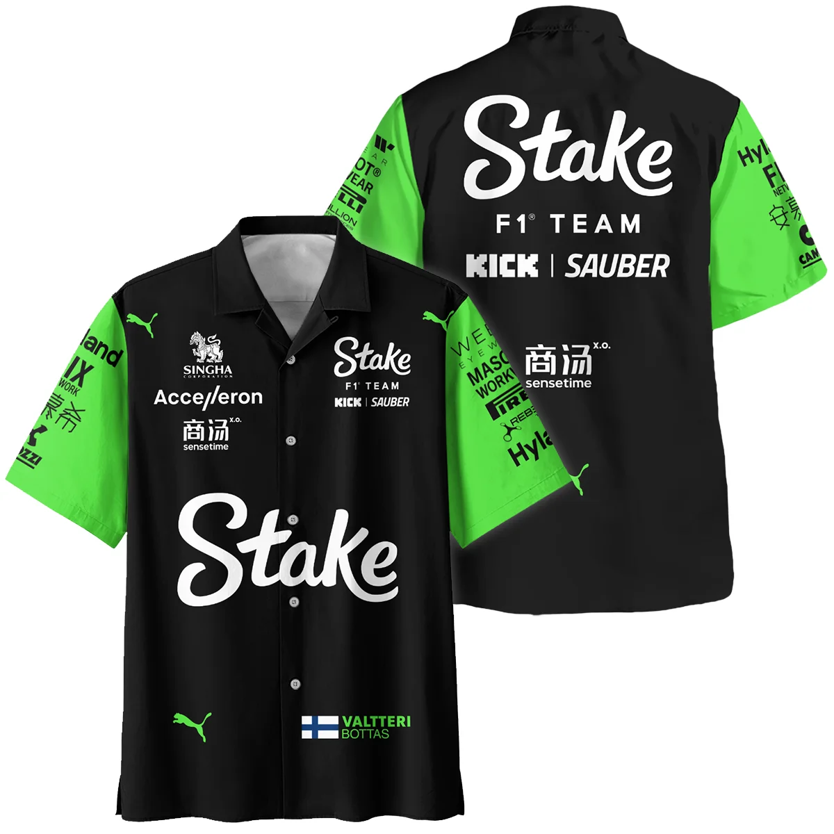 2024 Valtteri Bottas Racing Suit Kick Sauber F1 Hawaiian Shirt Unisex Motorsport Apparel BLVAVB130925A4HW