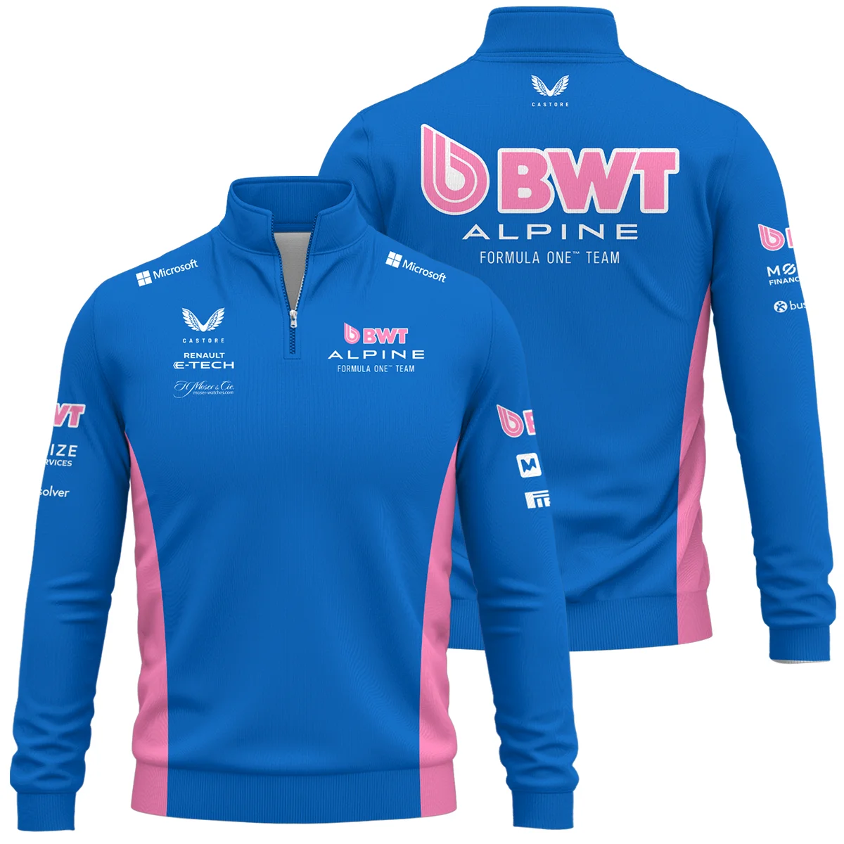 2025 Alpine F1 Race Suit Quarter-Zip Sweatshirt Unisex Motorsport Apparel BLVA150725A03ALPQZS