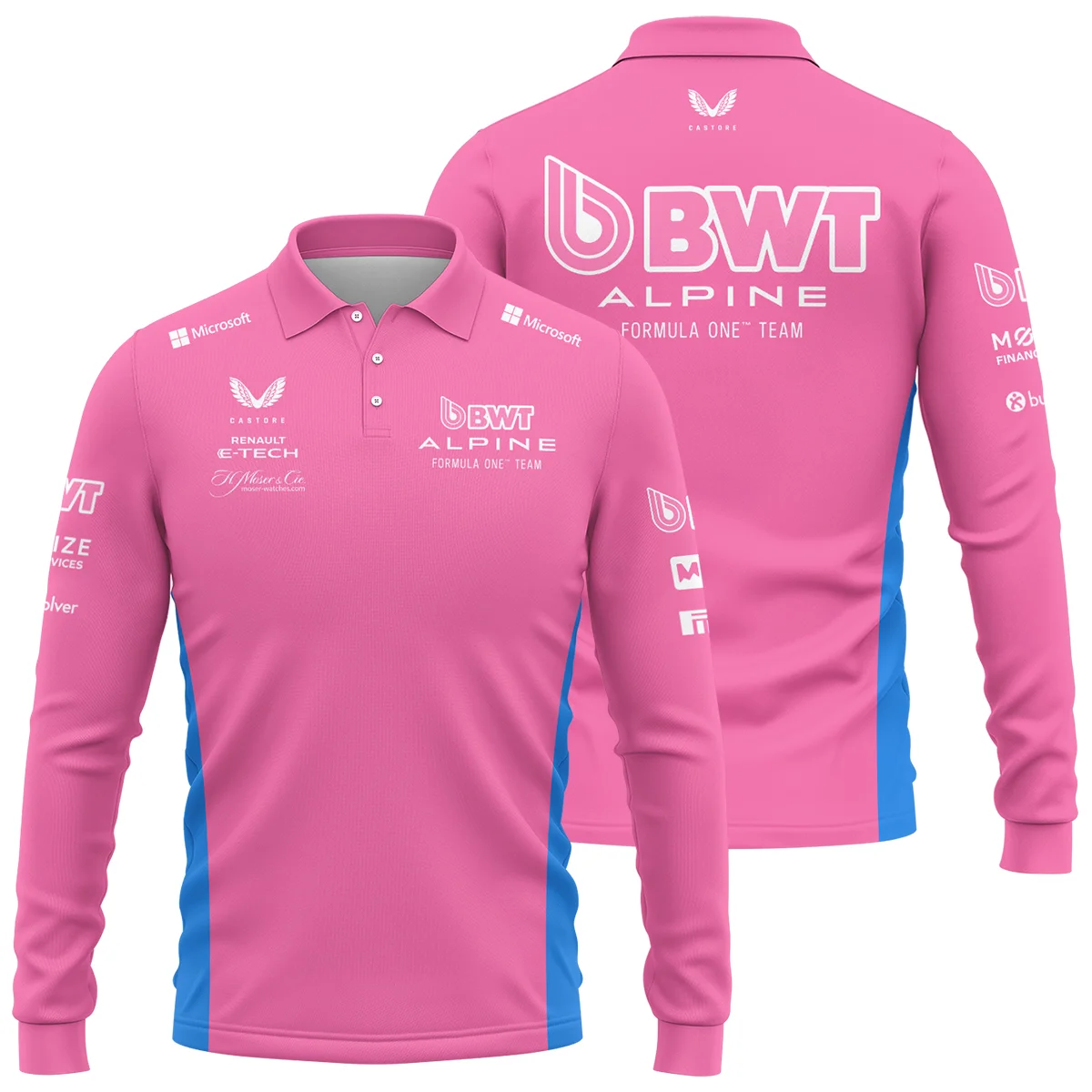 2025 Alpine F1 Team Suit Long Polo Shirt Unisex Motorsport Apparel BLVA150725A02ALPLPL