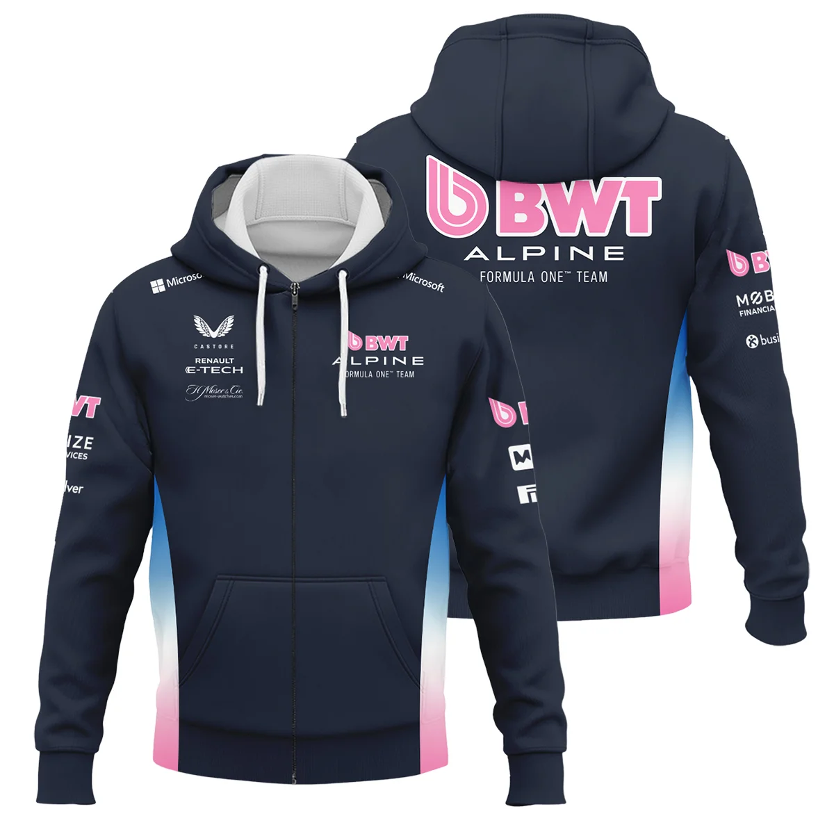 2025 Alpine F1 Team Suit Zipper Hoodie Unisex Motorsport Apparel BLVA150725A01ALPZHD