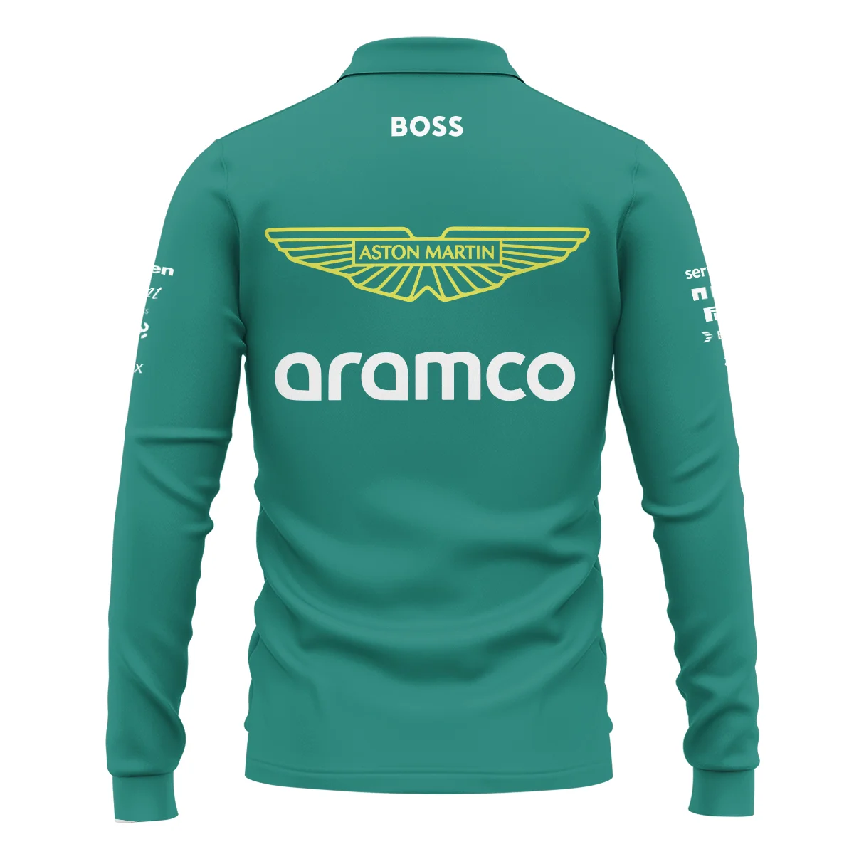 2025 Aston Martin F1 Team Suit Long Polo Shirt BLVA120725A01AMLPL - Image 3