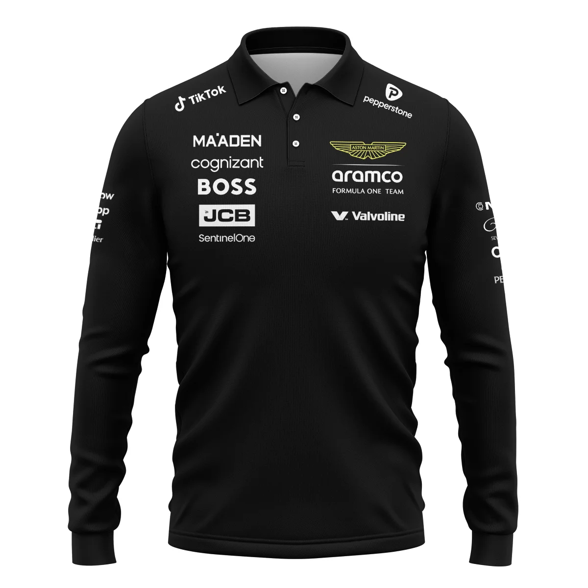 2025 Aston Martin F1 Team Suit Long Polo Shirt BLVA120725A02AMLPL - Image 2