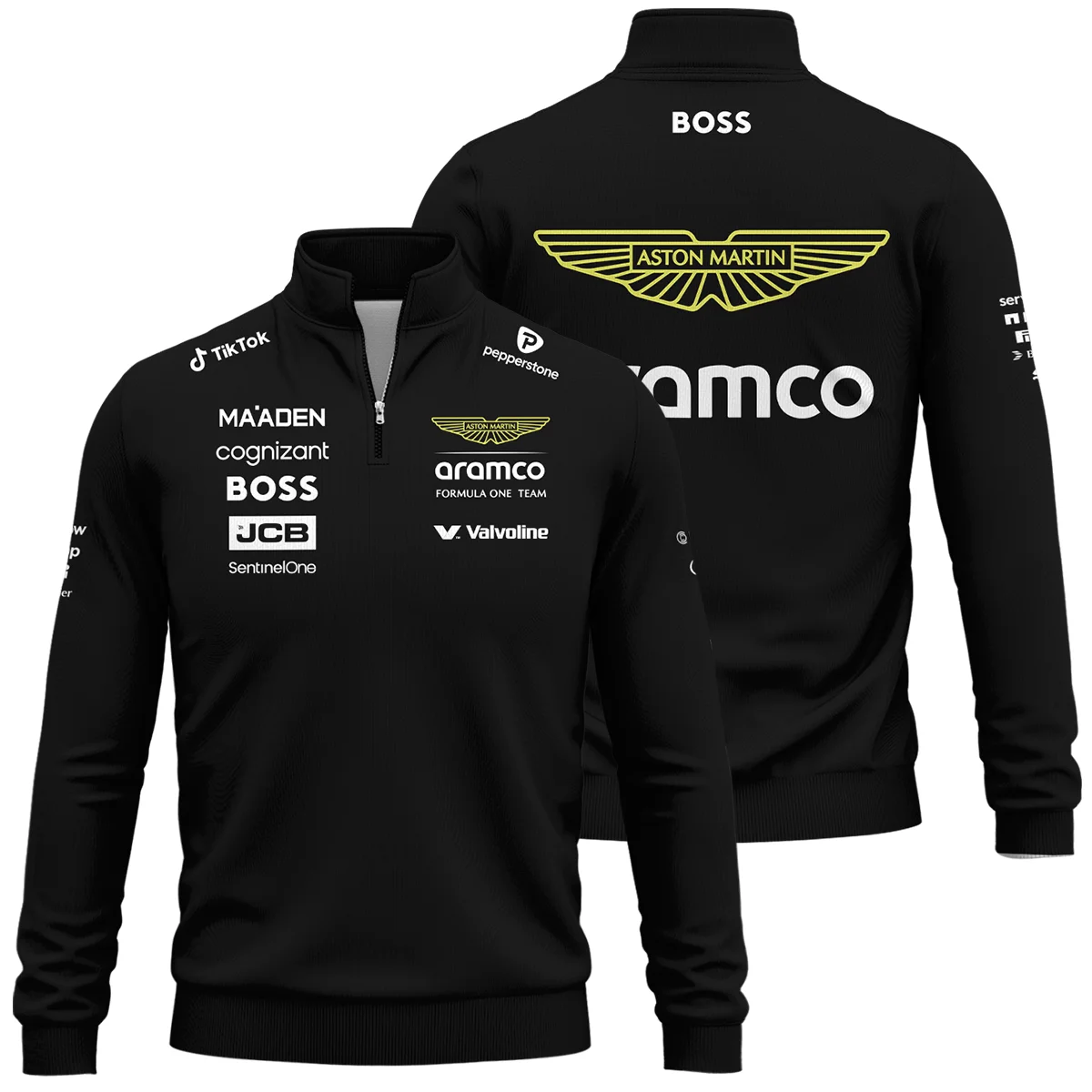 2025 Aston Martin F1 Team Suit Quarter-Zip Sweatshirt BLVA120725A02AMQZS