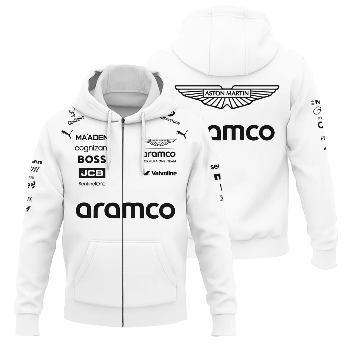 2025 Aston Martin F1 Team Suit Zipper Hoodie BLVA120725A06AMZHD