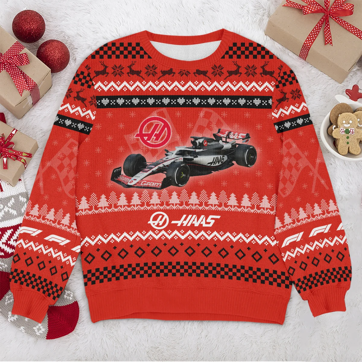 2025 Car Haas Formula 1 - Ugly Sweater BLVAF1220925A22HAAS - Image 4