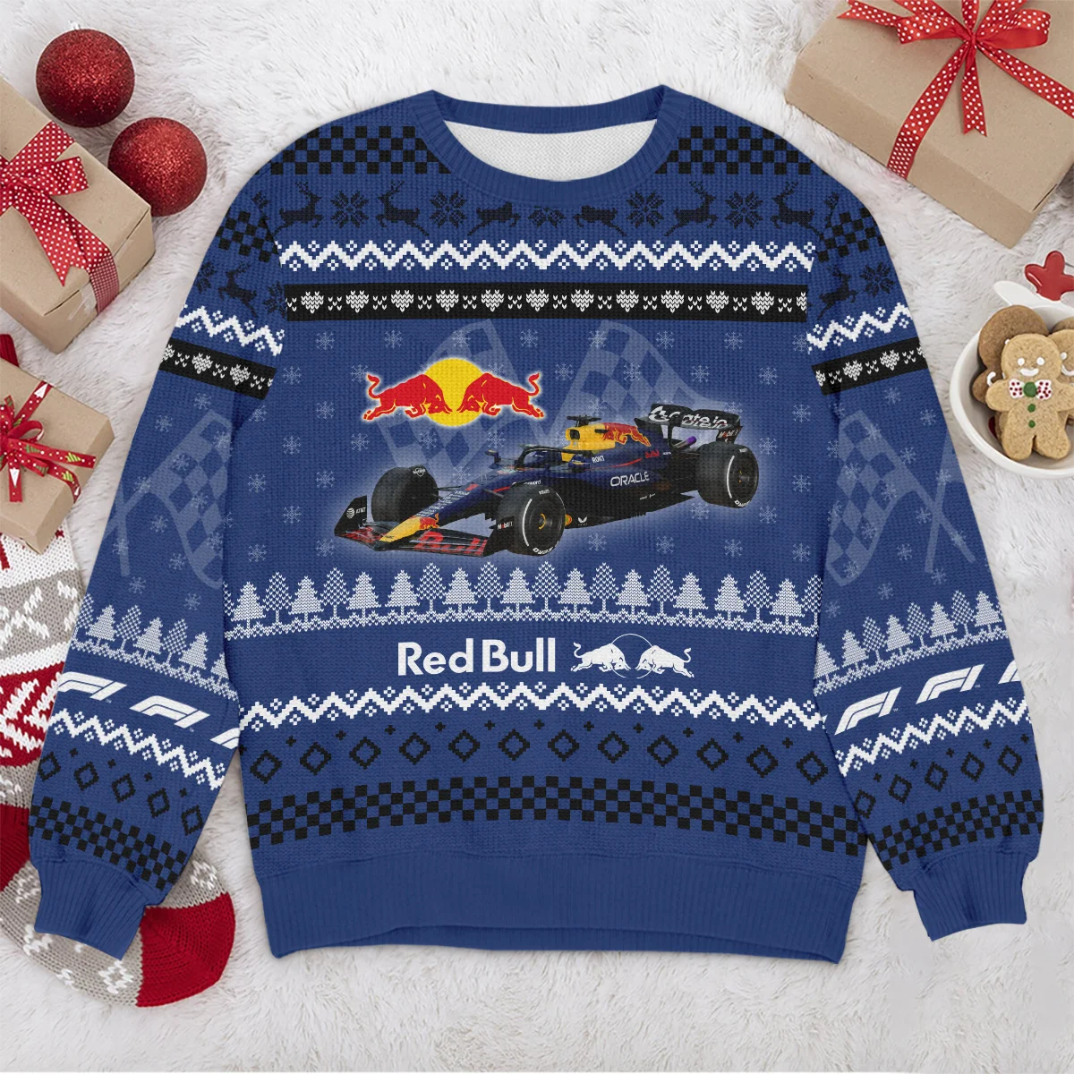 2025 Car Red Bull Racing Formula 1 - Ugly Sweater BLVAF1220925A22RBR - Image 4