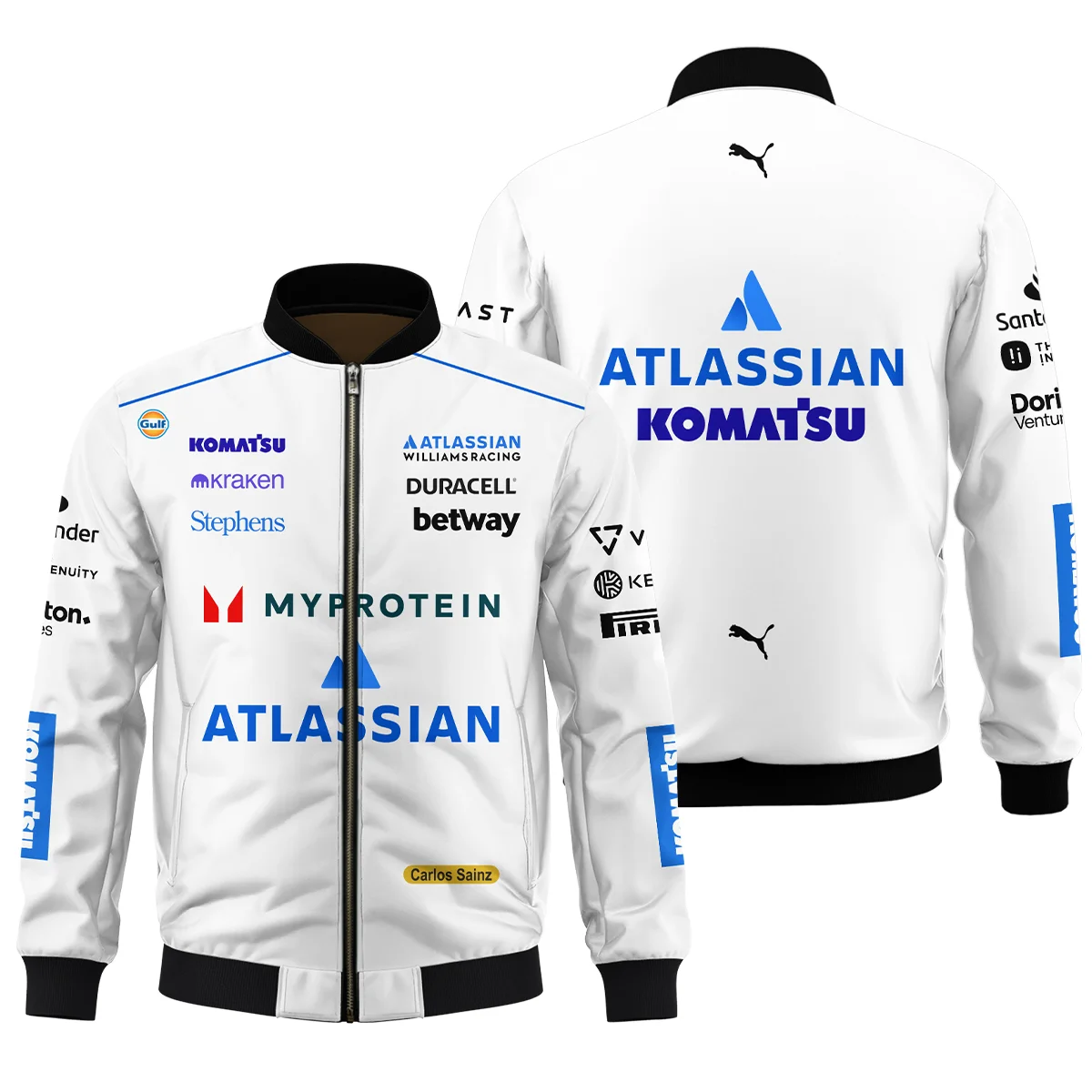 2025 Carlos Sainz Racing Suit Williams F1 Bomber BLVACS190825A12BB