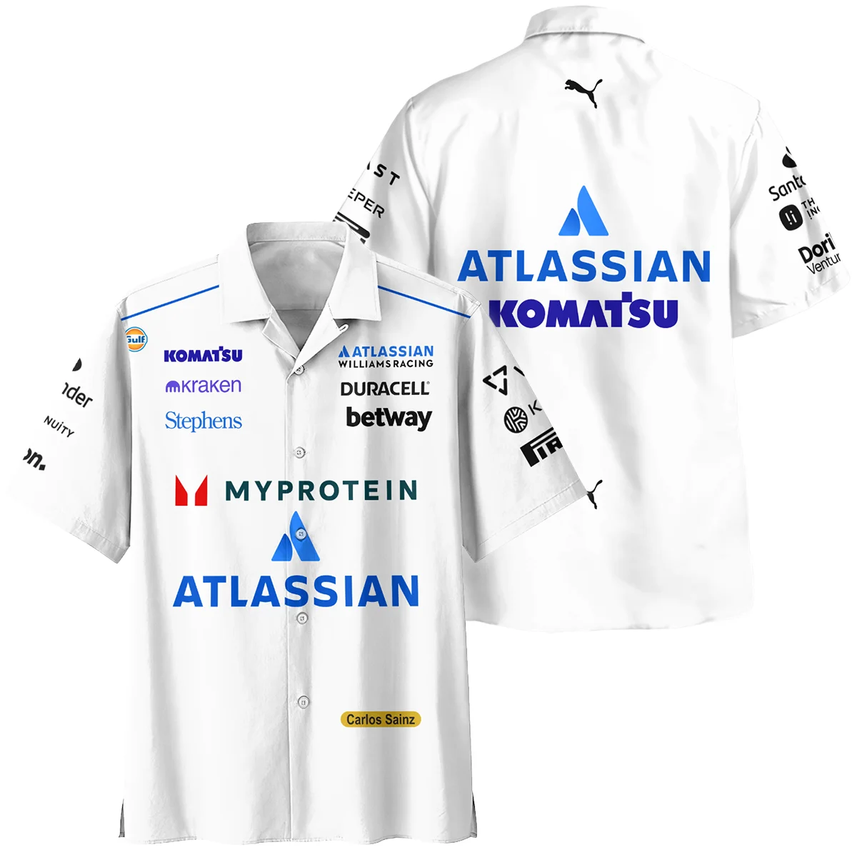 2025 Carlos Sainz Racing Suit Williams F1 Hawaiian Shirt BLVACS190825A12HW