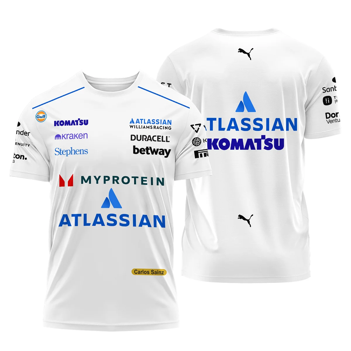 2025 Carlos Sainz Racing Suit Williams F1 T-Shirt BLVACS190825A12TS