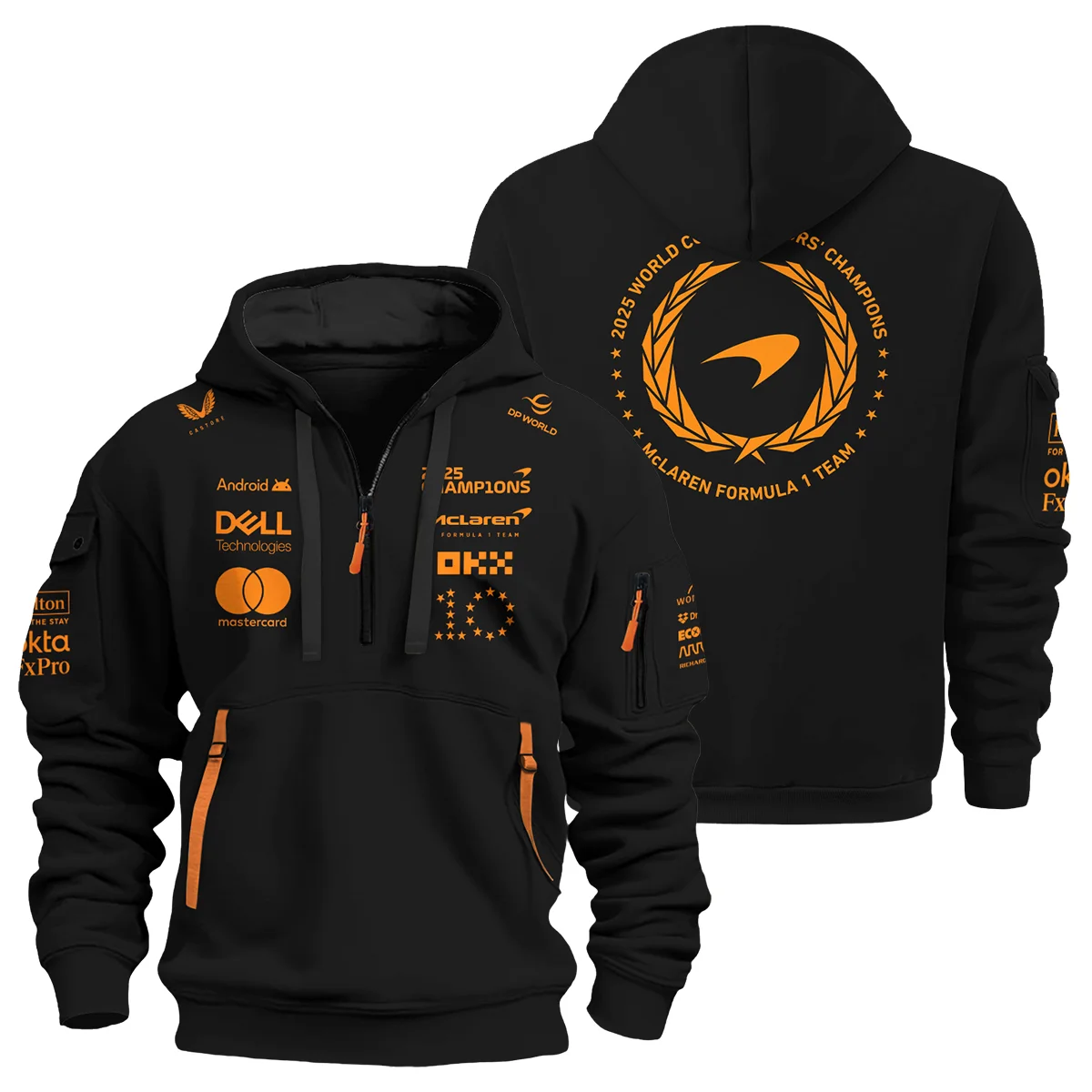 2025 Champions Papaya Team - Hoodie Half Zip Unisex Motorsport Apparel BLMCL12925A1HDF