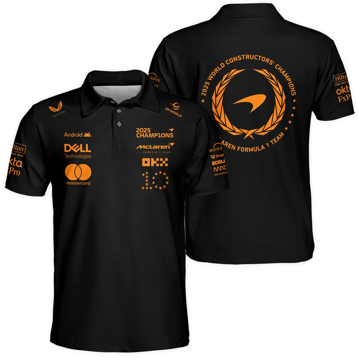 2025 Champions Papaya Team - Polo Shirt Unisex Motorsport Apparel BLMCL12925A1PL