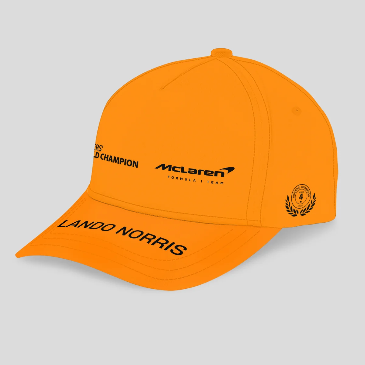 2025 Drivers' World Champion Lando Norris McLaren F1 Baseball Cap All Over Print BLNRWDCB4 - Image 2